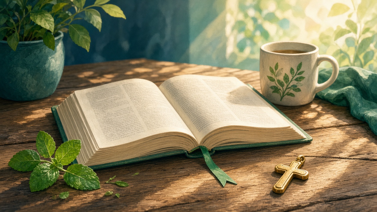 Open books on a table