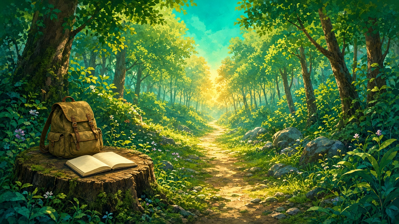 Sunlight through trees
